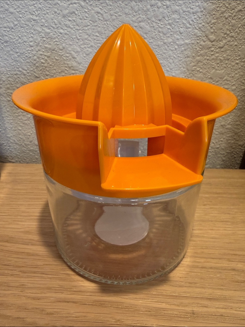 Orange Manual Citrus Juicer with Glass Container
